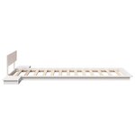 vidaXL Cadre de Lit au Sol avec Tables de Chevet Blanches 90x190cm Bois Massif