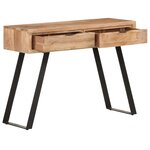 vidaXL Table console 100x35x76 cm Bois d'acacia avec bord naturel