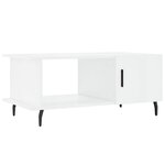 vidaXL Table basse Blanc brillant 90x50x40 cm Bois d'ingénierie