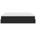 VidaXL Cadre de lit ottoman avec matelas noir 200x200 cm similicuir