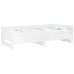 vidaXL Lit coulissant sans matelas blanc 2x(90x190) cm
