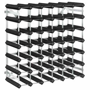vidaXL Casier à bouteilles pour 42 bouteilles Noir Bois de pin solide