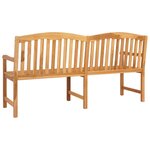 vidaXL Banc en Bois Sculpté en Rose 150 x 60 x 90 cm Naturel