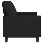 vidaXL Canapé à 3 places Noir 180 cm Tissu