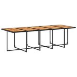 vidaXL Ensemble à manger de jardin 15 Pièces coussins noir résine tressée