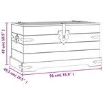 vidaXL Coffre de rangement Pin mexicain Gamme Corona 91x49 5x47 cm