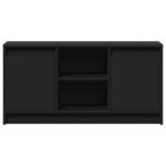 vidaXL Meuble TV avec LED noir 100x34x50 cm bois d'ingénierie