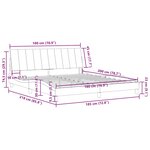 vidaXL Cadre de lit sans matelas Hanko vert foncé 180x200 cm velours