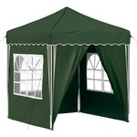vidaXL Tente de fête pop-up 195 x 195 x 245 cm Vert Tissu Oxford