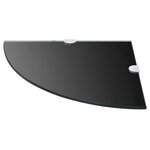 vidaXL Étagère de coin avec supports chromés Verre Noir 25 x 25 cm