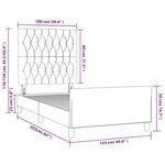 vidaXL Cadre de lit avec tête de lit marron foncé 100x200 cm Tissu