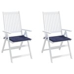 vidaXL Coussins de palette lot de 2 bleu marine 40x40x4 cm