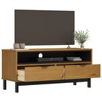 vidaXL Meuble TV FLAM 110x40x50 cm bois massif de pin