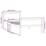 vidaXL Cadre de lit sans matelas marron miel pin massif 100x200 cm