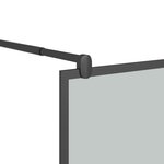 vidaXL Paroi de douche 115x195 cm Verre ESG foncé Noir
