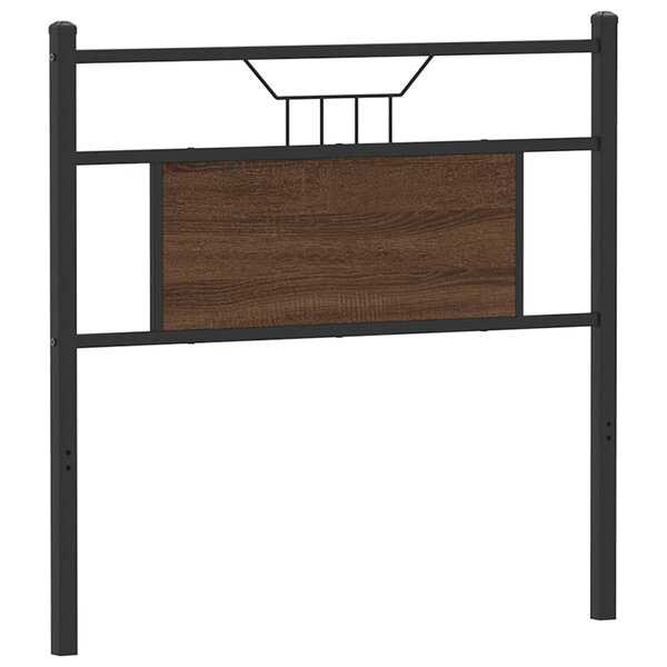 vidaXL Tête de lit de remplacement chêne marron 75 cm bois d'ingénierie et acier