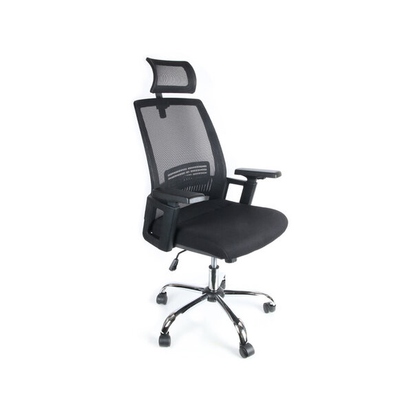 Q-connect chaise direction - Repose-tête ajustable - Max. supporte 130kg - Noir