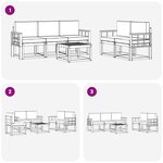 vidaXL Ensemble de canapés d'extérieur 6 pc