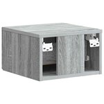 vidaXL Cabinet de chevet mural 2 pc Sonoma gris 34 5 x 33 x 20 cm