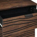 vidaXL Cabinet de chevet 50x33x60 cm Bois massif Noyer
