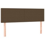vidaXL Sommier à lattes de lit matelas et LED Marron foncé 140x200 cm