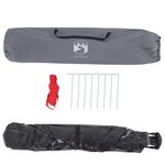 vidaXL Tente de plage 2 personnes gris libération rapide imperméable