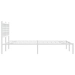 vidaXL Cadre de lit métal sans matelas et tête de lit blanc 140x200 cm