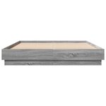 vidaXL Cadre de lit avec LED sans matelas sonoma gris 120x200 cm