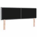 vidaXL Tête de Lit LED Design Lignes Gris Clair 160 cm Tissu