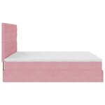 vidaXL Cadre de lit ottoman avec matelas rose 180x200 cm velours