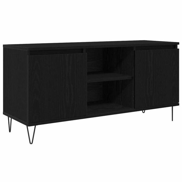 vidaXL Meuble TV Chêne noir 104 x 35 x 50 cm Bois d'ingénierie