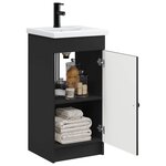 vidaXL Meuble de salle de bain avec évier Noir 42 x 40 x 84 5 cm