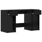 vidaXL Bureau avec porte Chêne noir 133 x 50 x 75 cm Bois d'ingénierie