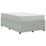 vidaXL Cadre de lit avec matelas Gris clair 120 x 200 cm Velours