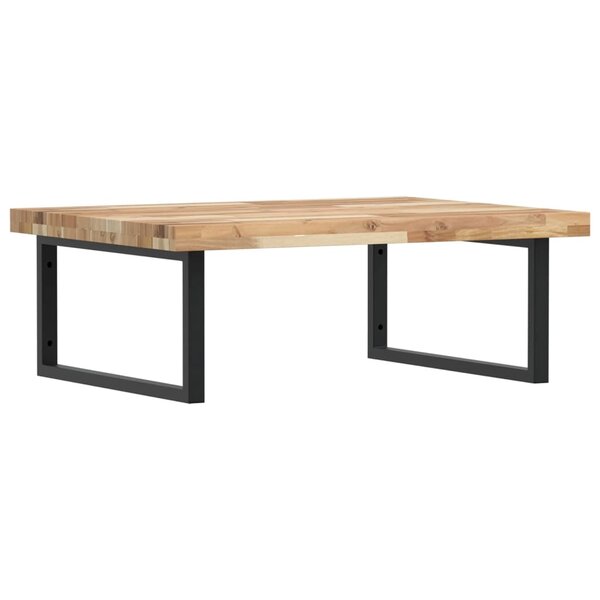 vidaXL Étagère de vasque murale acier et bois massif d'acacia