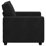vidaXL Fauteuil noir 60 cm velours