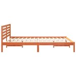 vidaXL Cadre de lit Marron cire 160 x 210 cm Bois massif en pin