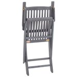 vidaXL Chaises pliables d'extérieur lot de 4 et coussins Bois d'acacia