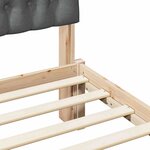 vidaXL Cadre de lit avec tête de lit rembourrée Marron 90 x 200 cm