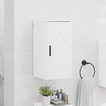 vidaXL Cabinet de salle de bain avec stockage Blanc 30 x 31 5 x 61 cm