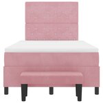 vidaXL Lit à ressorts avec matelas Rose 120 x 200 cm Velours