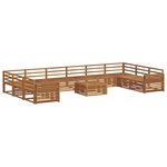 vidaXL Ensembles de canapés 11 pc Naturel Bois d'Acacia Massif