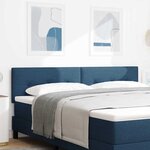 vidaXL Tête de lit LED capitonnée bleue 90 cm en tissu.