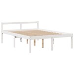 vidaXL Lit bibliothèque sans matelas blanc 140x200 cm bois pin massif