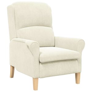 vidaXL fauteuil Crème 76 x 94 x 102 cm Velours