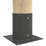 vidaXL Ancre ronde au sol 4 Pièces Anthracite 18 x 18 x 15 cm métal