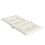 vidaXL Coussins de chaise à dossier bas lot de 2 crème mélangé tissu
