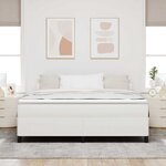 vidaXL Cadre de lit Crème 180x200 cm en tissu côtelé