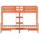 vidaXL Lit superposé sans matelas 90x200/120x200 cm bois massif
