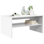 vidaXL Table basse Blanc 80 x 50 x 40 cm Bois d'ingénierie